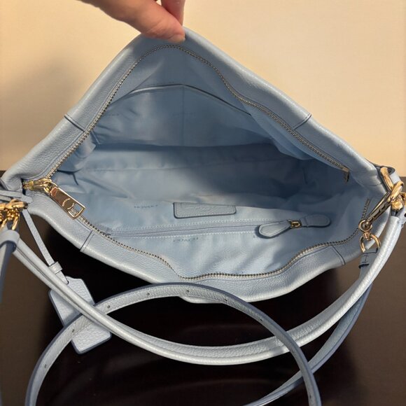Coach Light Blue Pebbled Leather Large Scout Hobo - Picture 14 of 16